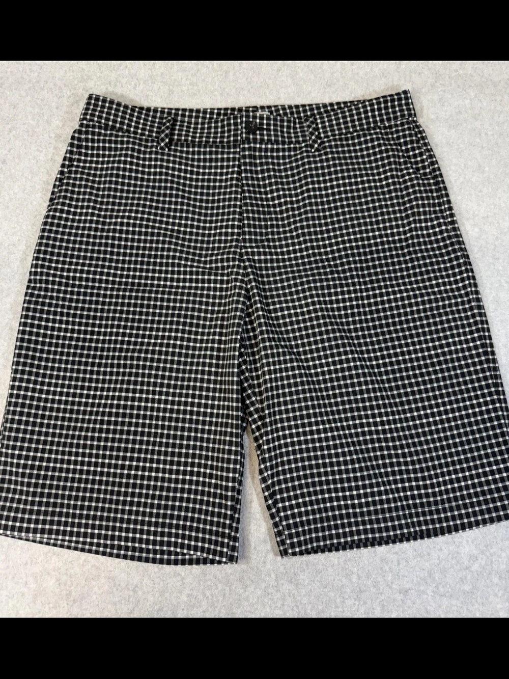 Adidas Golf Shorts Mens 34 Plaid Check Lightweight Performance Summer Breathable